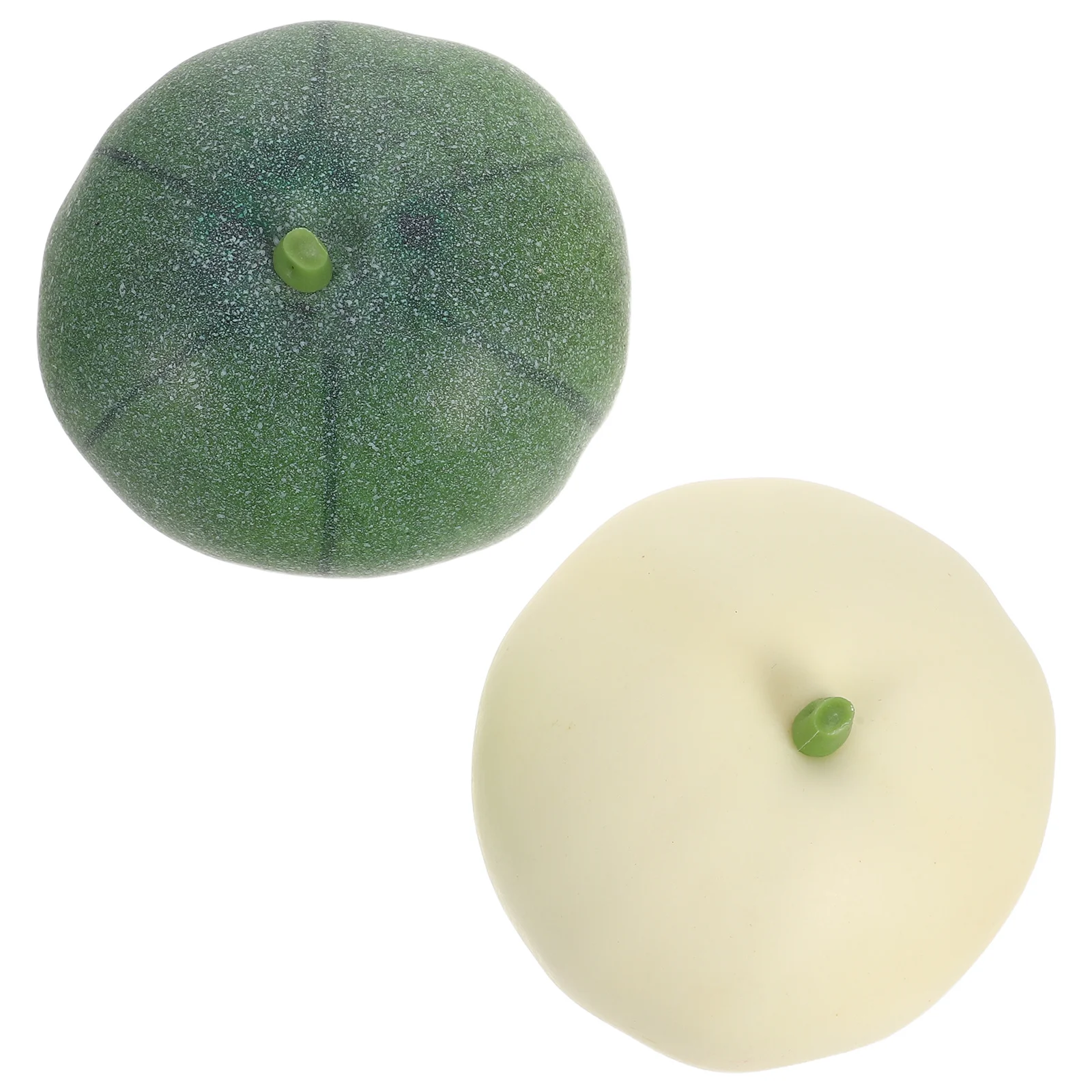 

2Pcs Realistic Fake Fruits Watermelon Muskmelon Decorations for Table Home Shop Event Displays Artificial Fruit for Display