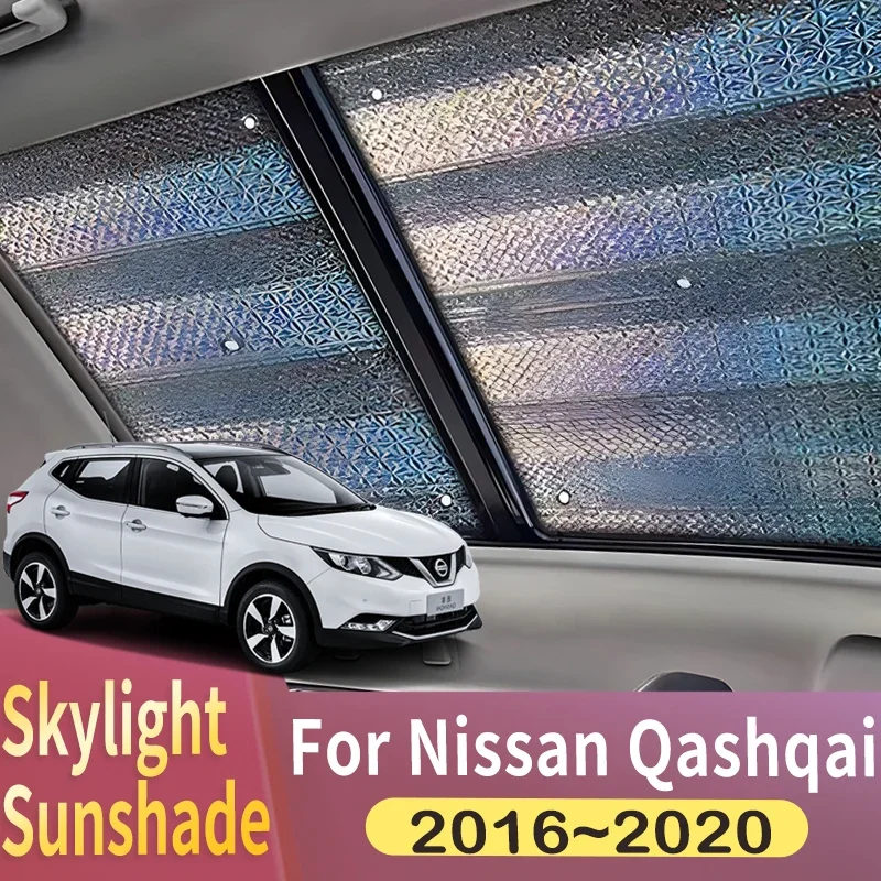 Sunroof Sunshade Suitable For Nissan Qashqai J11 2016~2020 2017 2018 Car Panoramic Roof 1X Heat Shield Window Sunshade Anti-UV