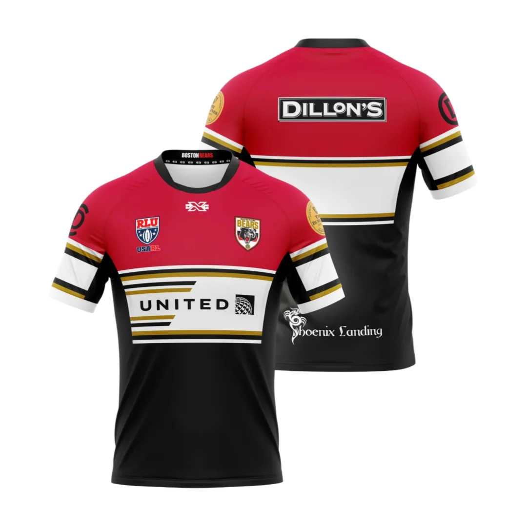 2026 Rugby Fans Jersey North Sydney Bears 3D Printed Adult Kids Athletic T-Shirt Summer Breathable Quick-drying Soft Lightweight
