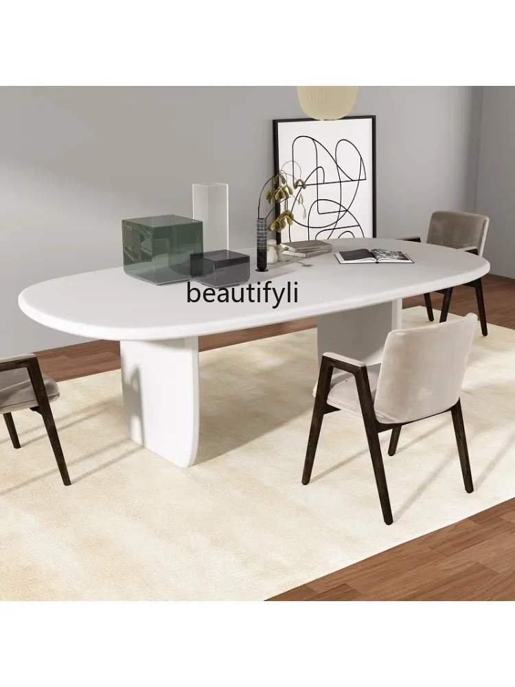 Nordic Creative Solid Wood Desk Modern Simple and Fashionable Conference Table Personalized Reception Conference Table
