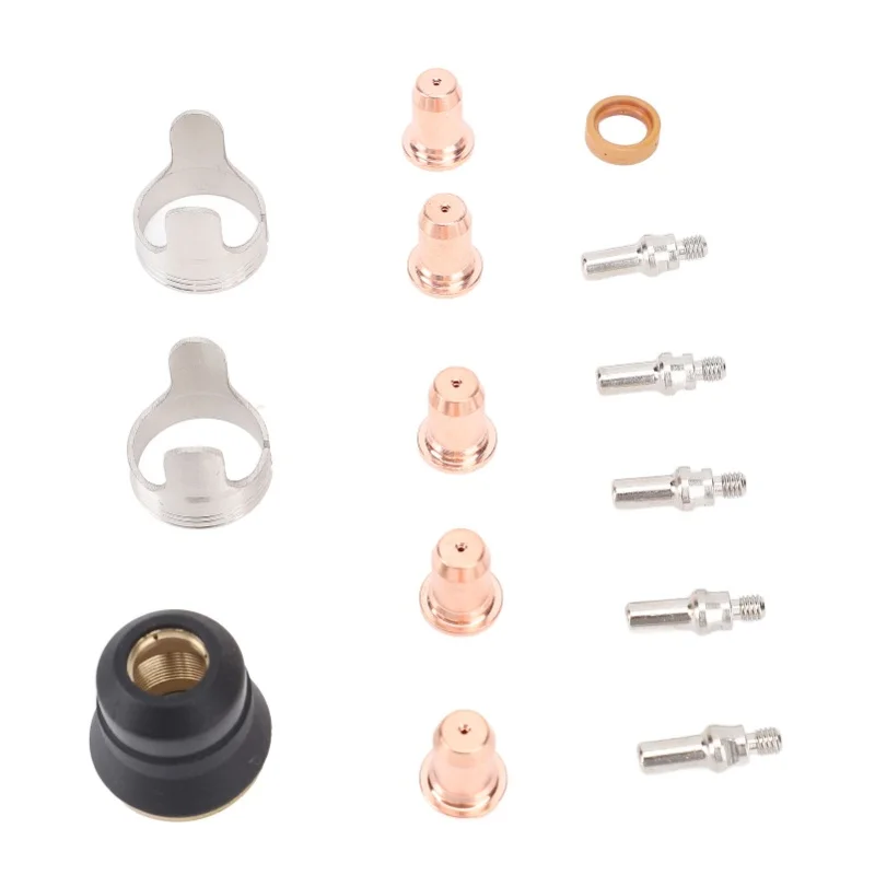 14Pcs Plasma Torch Consumables Set Electrode Nozzle Protective Cover Bracket Set For CUT 55DS Pro CUT 65DS
