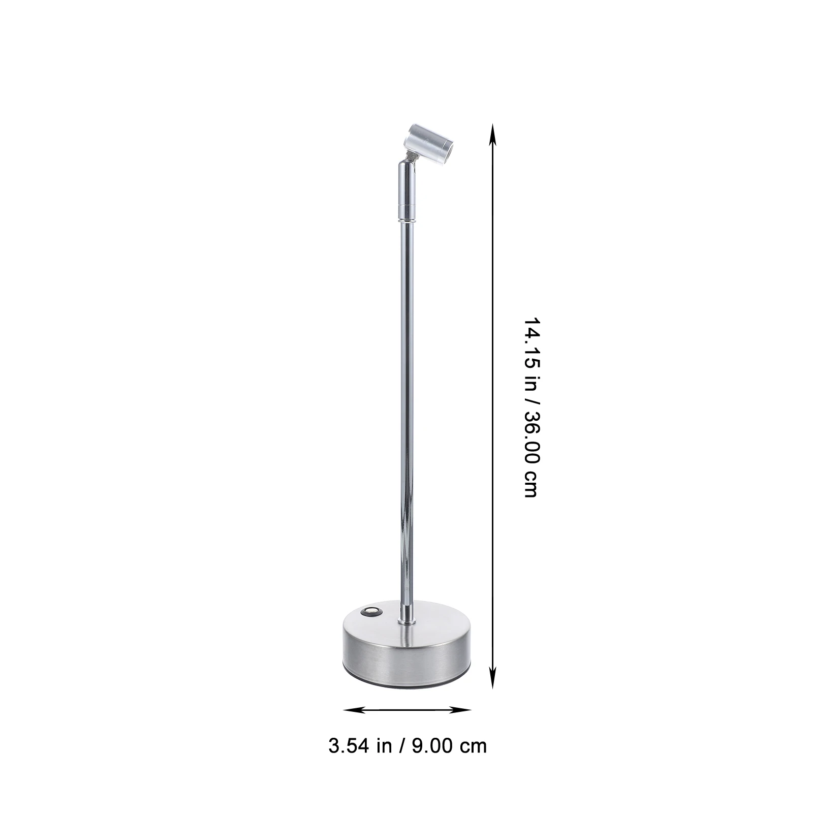 

1Pcs LED Chargeable Adjustable Spotlight Table Lamp Silver Metal Light for Bar Cafe Restaurant Atmosphere Table Light