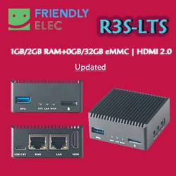 Friendly NanoPi R3S / R3S LTS Optional Mini Soft Router With Rockchip RK3566 Android Box Dual Network Port Demon Board