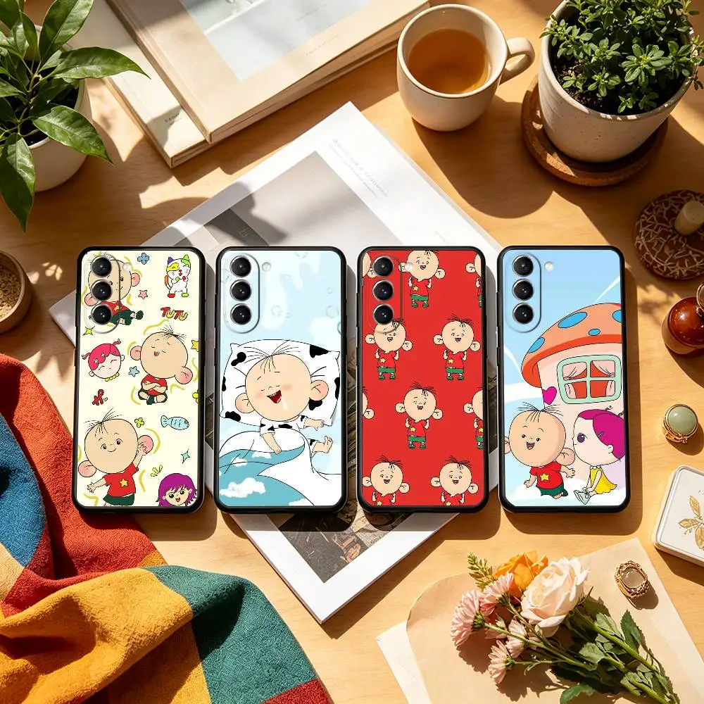 BIG EAR TUTU Cartoon  Phone Case Black Silicone Soft For Samsung S26,S25,S24,S23,S22,S21,S30,Ultra,Plus,Fe,Lite