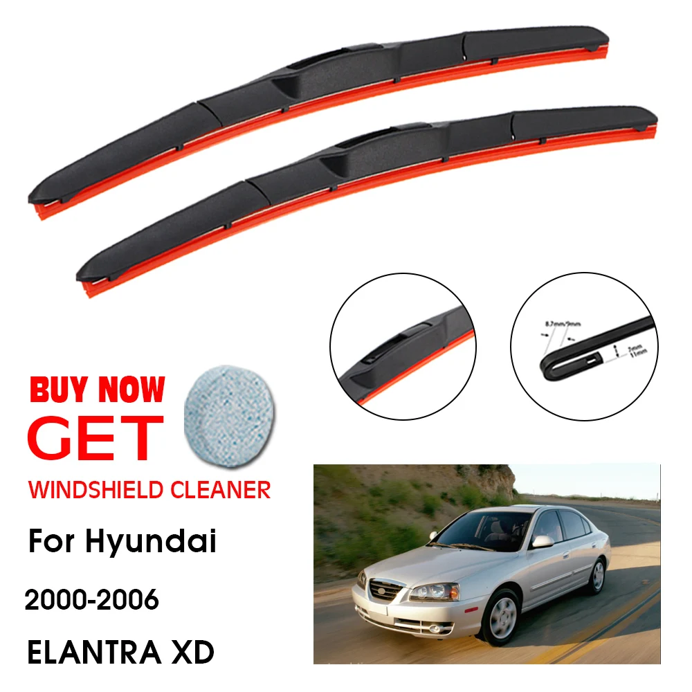 

Car Wiper For Hyundai ELANTRA XD 20"+18" 2000-2006 Front Window Washer Windscreen Windshield Silica Gel Wiper Blades Accessorie