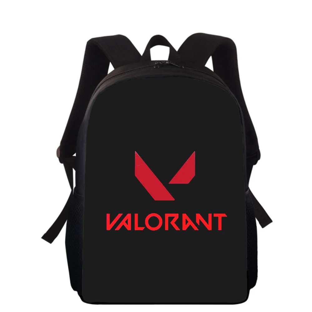 Jogo de tiro Valorant 3D Print Mochila para Crianças, Sacos Escolares Primários para Meninos e Meninas, Estudantes Sacos De Livros, 16"