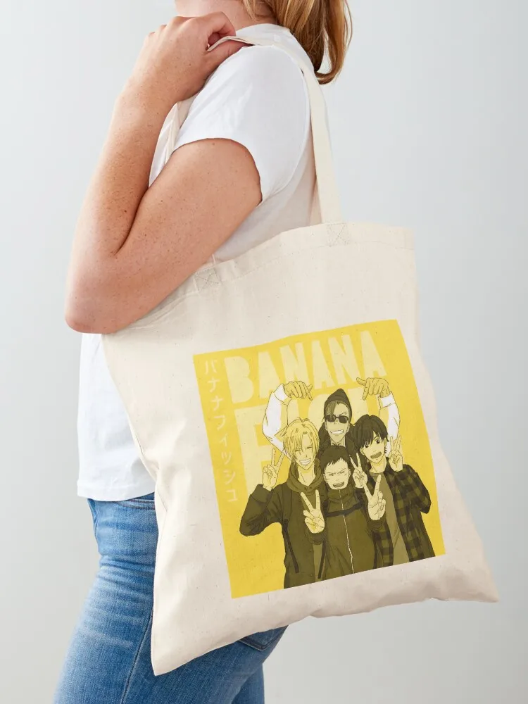 Banana Fish Friend Group - Faded Tote Bag woman shopping bag Canvas shoulder bag Shopper