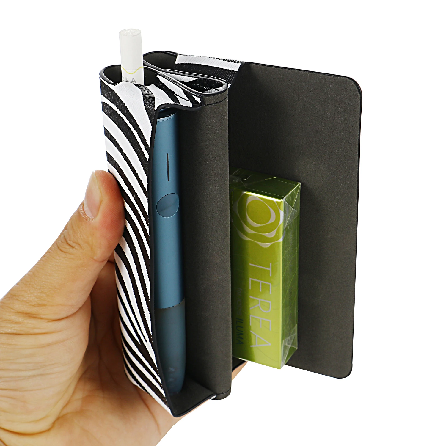 Pattern PU Leather Flip Bag for IQOS ILUMA One Pouch Case Holder Cover Wallet Leather Cover for ICOS ILUMA One Accessories