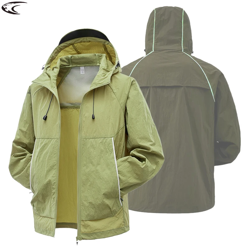 LNGXO Veste coupe-vent pour hommes et femmes, protection solaire d'été, imperméable, légère, pour la pêche, l'escalade, la randonnée
