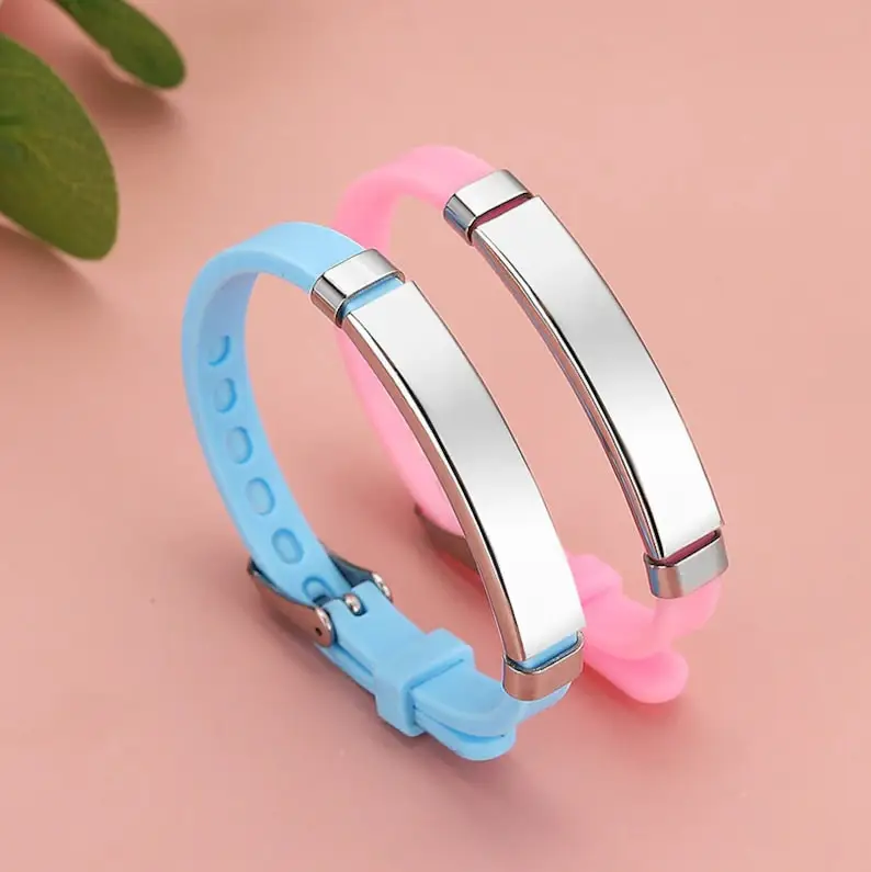 Bracelet anti-perte avec numéro de téléphone personnalisé pour enfant, accessoire d'urgence pour identification de bébé, 2024