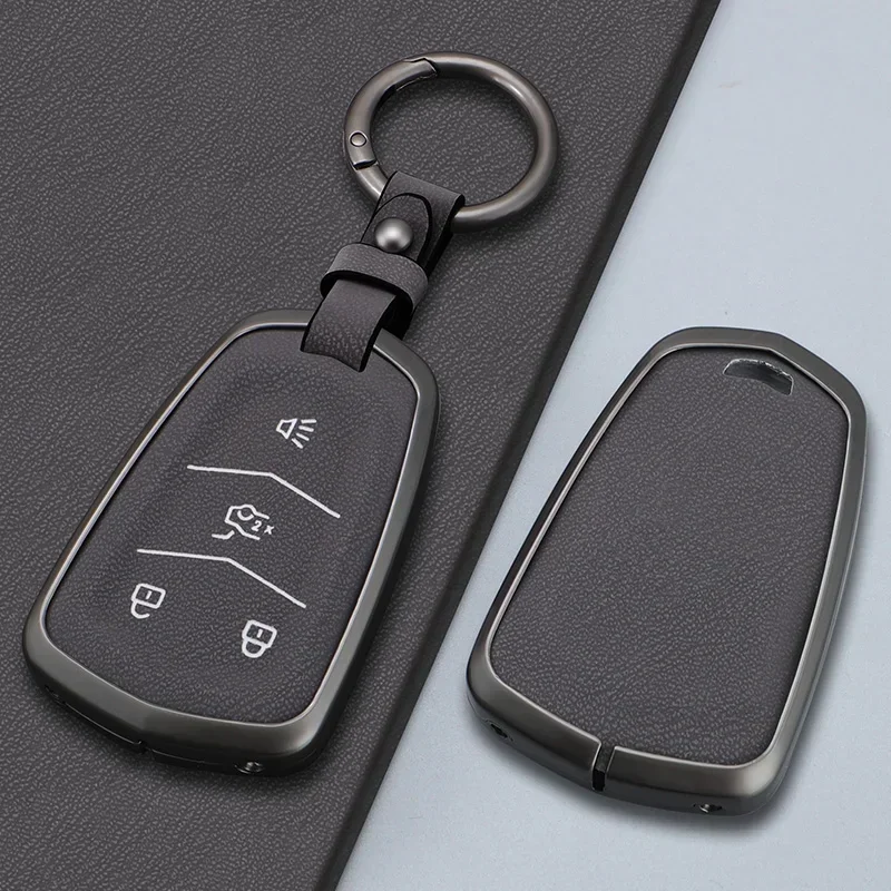 

For Cadillac ATS XTS XT5 XT4 CT6 XT6 CTS DTS ESV STS ELR Shell Fob Holder Car Key Case Cover Keychain Protector Accessories