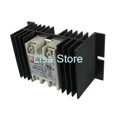 SSR-50 DA-H Temprature Control Solid State Relay SSR 50A 3-32V DC 90-480V AC + Heat Sink