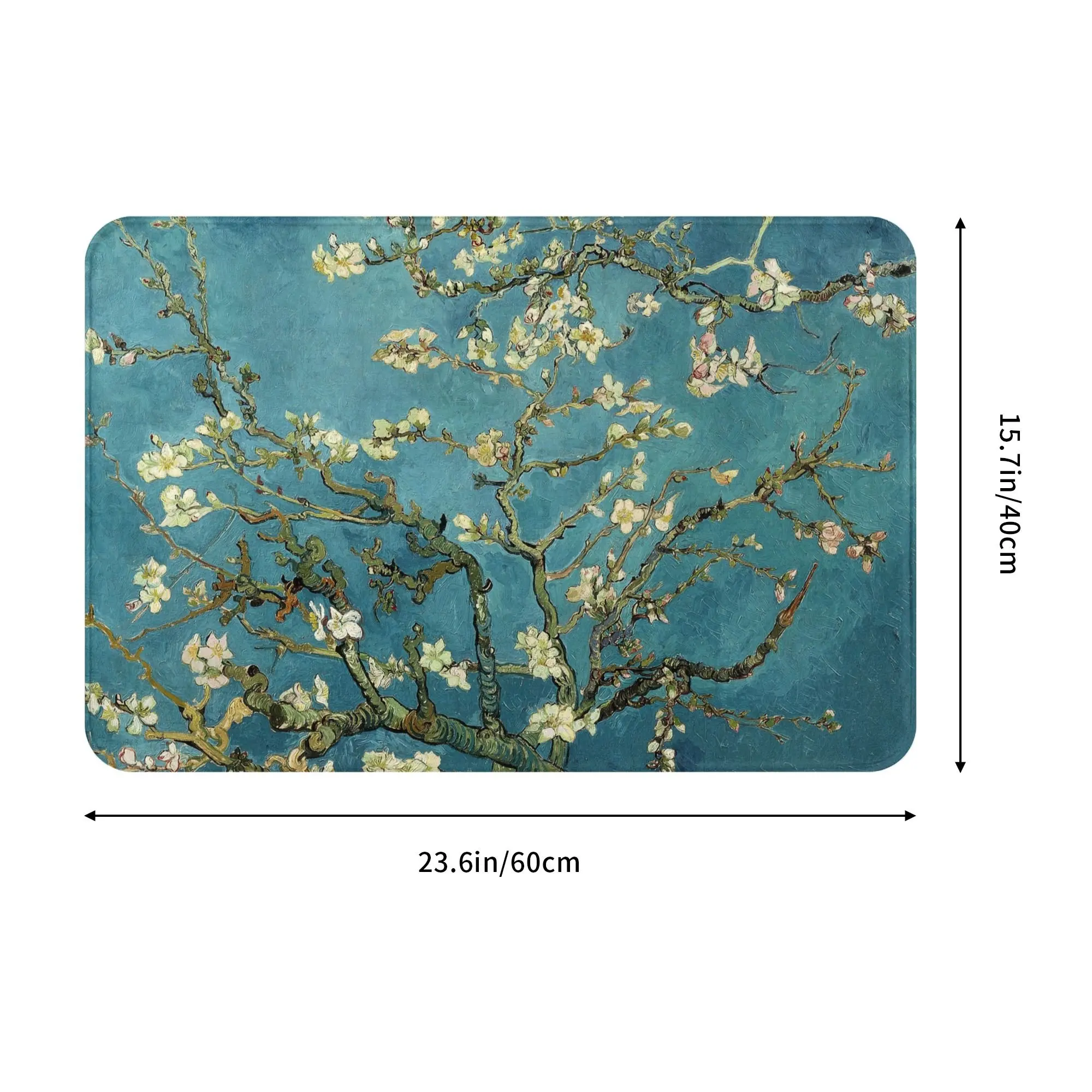 Vincent Van Gogh Almond Blossom Art Doormats Rug Carpet Footpad Polyester Non-slip Floor Mat Entrance Bedroom Kitchen Balcony