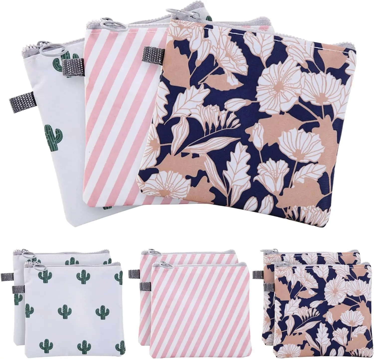 Sanitary Napkin Storage Bag, Menstrual Cup Pouch, 9 Pack Portable Pads Storage for Women Teens