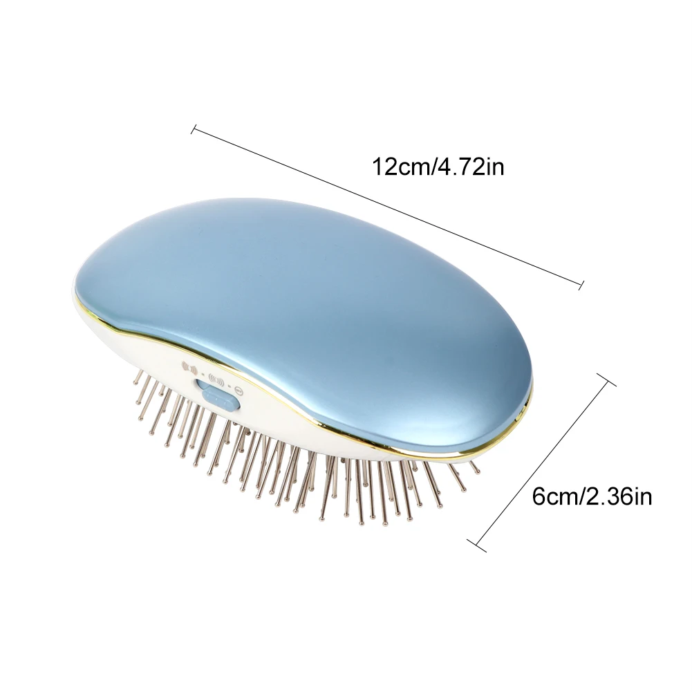 Портативная электрическая Ионная Щетка для волос, Вибрирующая Массажная Расслабляющая щетка, Антистатическая мини-щетка для снятия головной боли, расческа-массажер