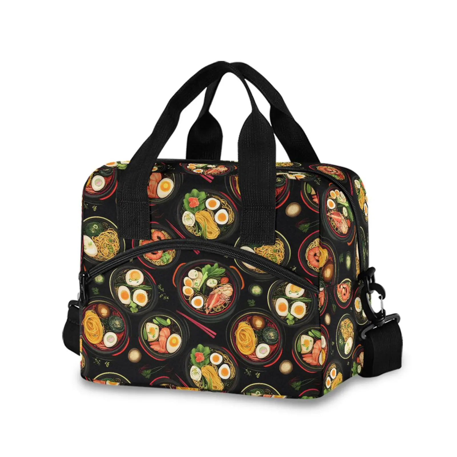 ALAZA Men Women New Insulation Thermal Lunch Bag Fresh Keeping Large printing Tote Box Portable One Shoulder Cooler Bags