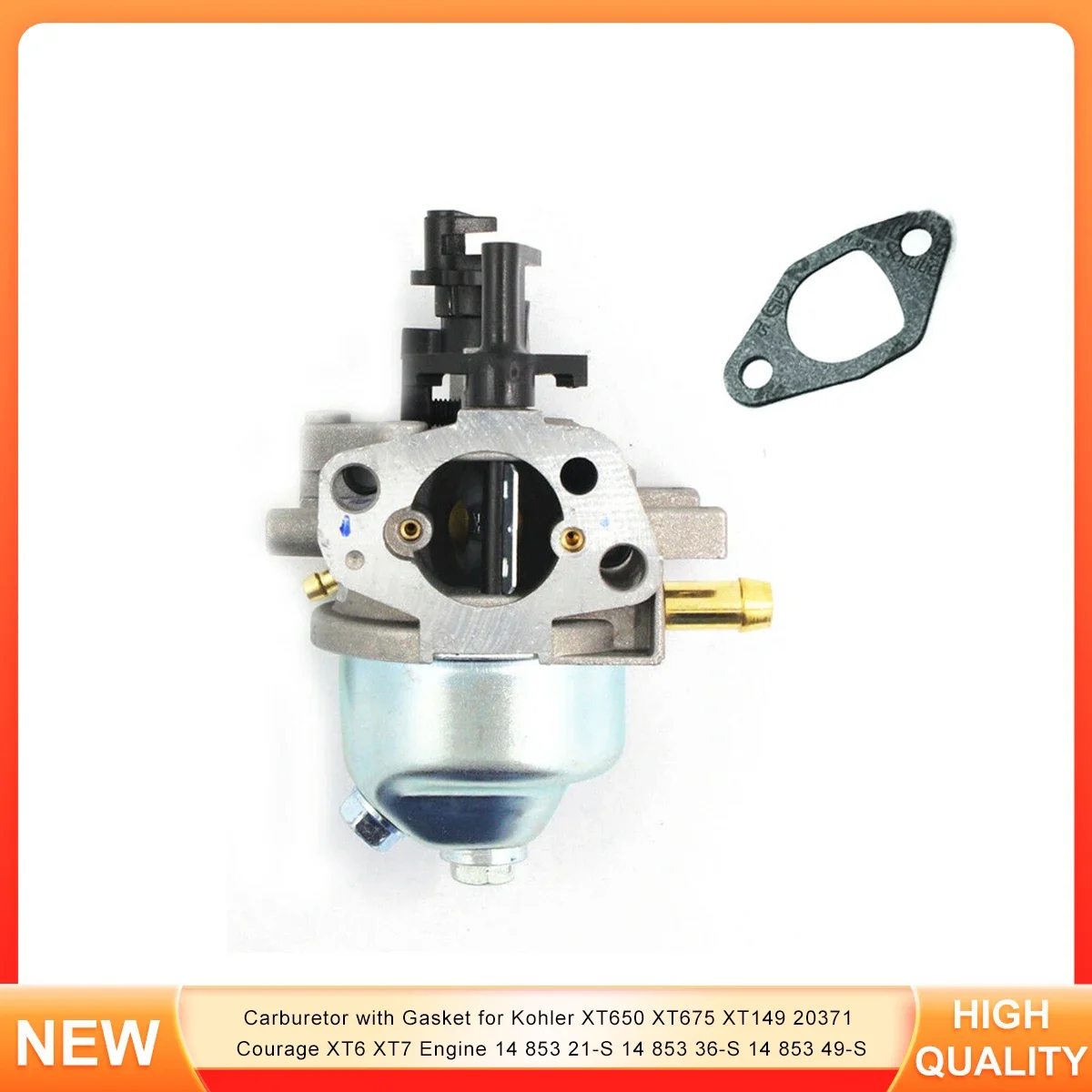 Carburetor with Gasket for Kohler XT650 XT675 XT149 20371 Courage XT6 XT7 Engine 14 853 21-S 14 853 36-S 14 853 49-S