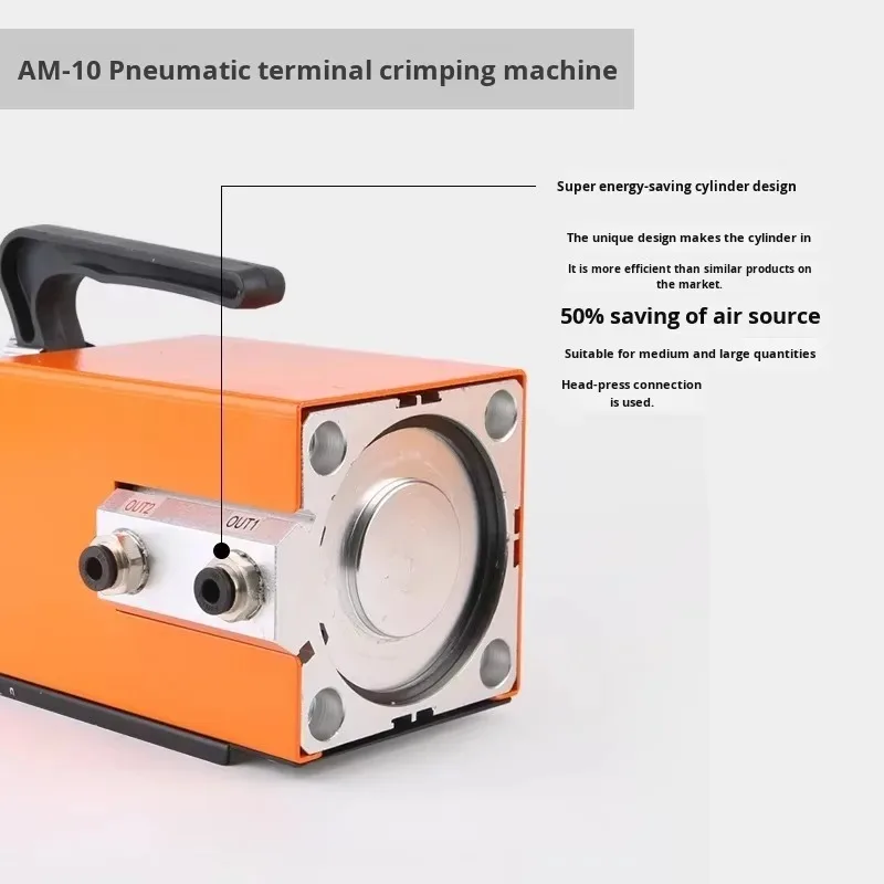 XFX-10 Electric Pneumatic Crimping Machine Semi-Automatic Non-insulated Terminals with 4 Die Sets Wholesale Price