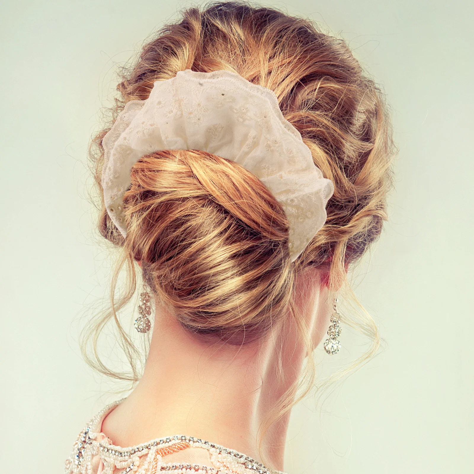 10 szt. Koronkowe gumki do włosów, gigantyczne scrunchies, bawełniane gumki dla kobiet, duże, bardzo duże, elastyczne