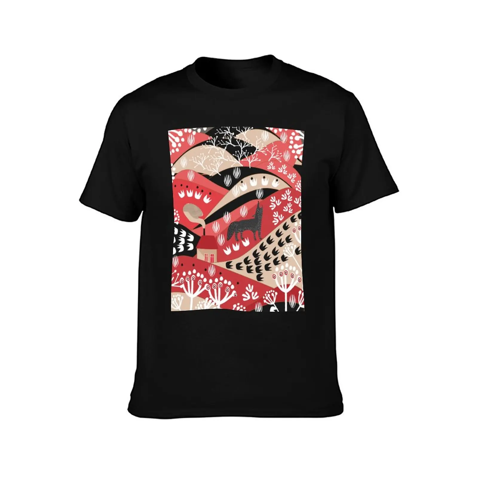 Wolf's Promise Land T-Shirt Non-Shrink Basic Cotton T-Shirt