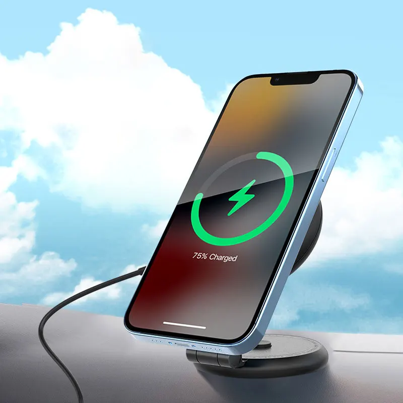 Hidden Magnetic Car Phone Holder For Tesla Model Y 3 Wireless Charger 360 Rotation Car Mobile Phone Stand Support For iPhone