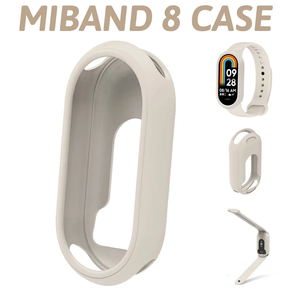 غطاء سيليكون لشاومي Mi Band 9 8 Protect Mi Band 8 9 NFC حامي جوفاء واقية ساعة حافظة ل Mi band 8 9