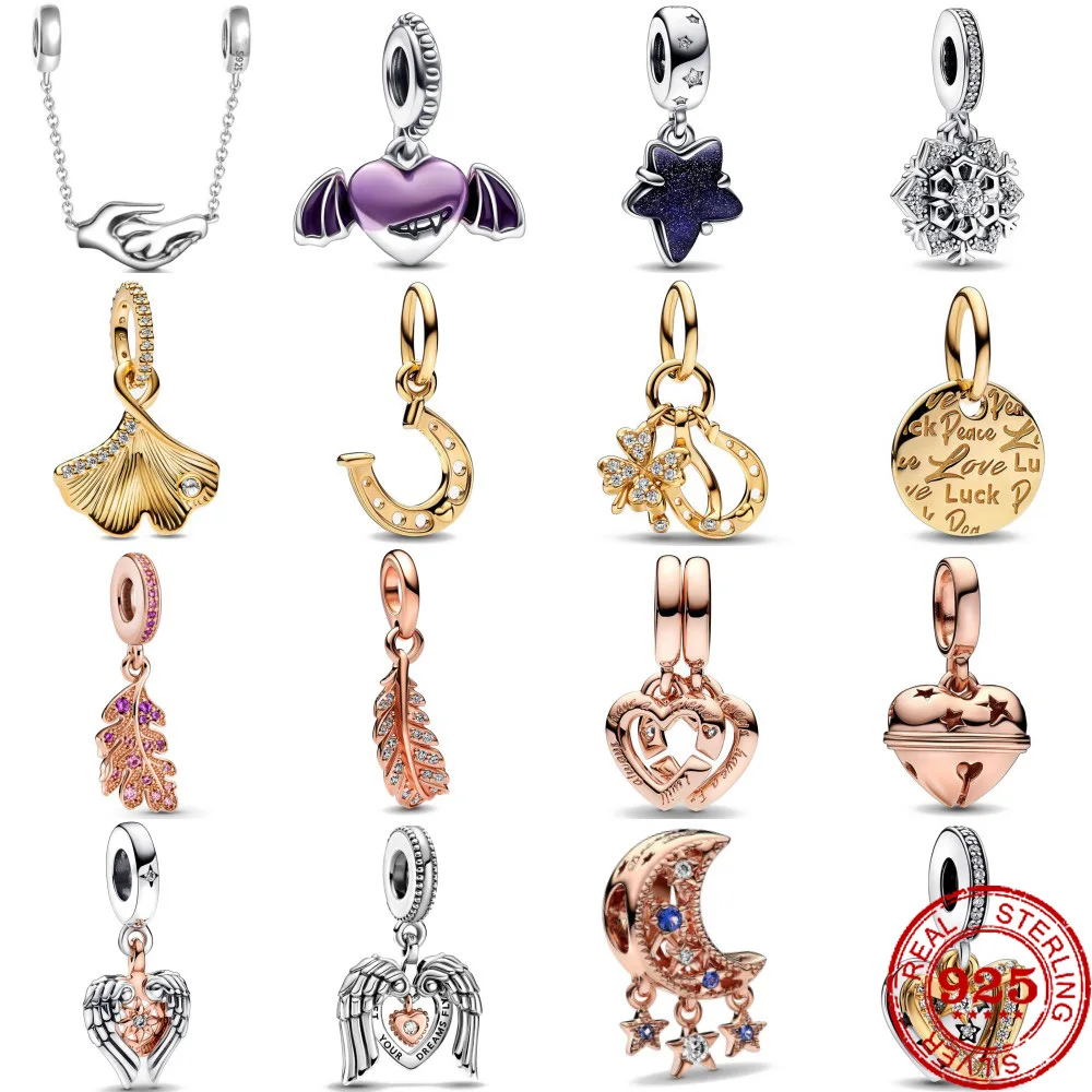 

Новинка, браслет из серебра 925 пробы с Луной и звездами