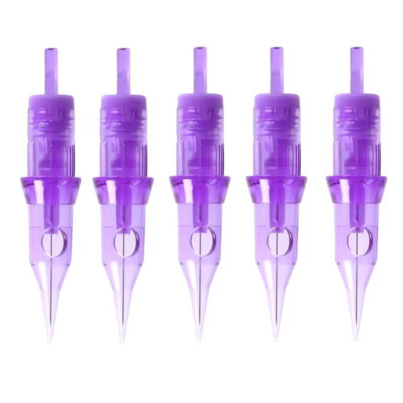 Professional Purple Tattoo Machine Cartridge Needles Sharp RL/ RS/RM/M1 PMU Tattoo Eyebrow Needles 20pcs