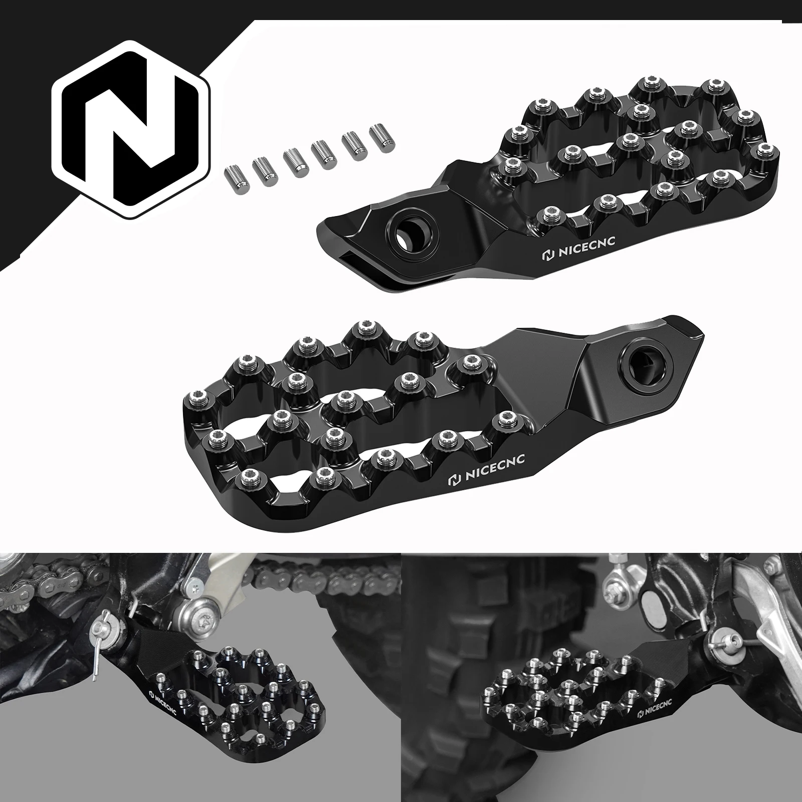 

NICECNC Удлинители подножек для KTM EXC 300 2024, EXCF 350, XCW 500, XCF-W 450, XW-F 2024, SX 125, SXF 450, XCF, XC 2023-2024