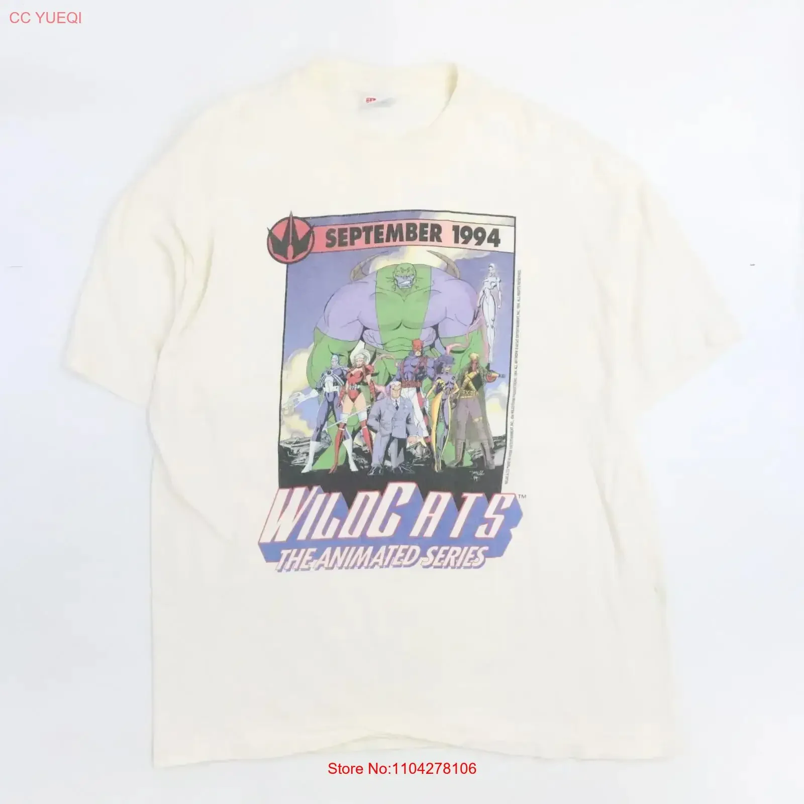 Vintage Wildcats The Animated Series T Shirt Size XL Comics 1994 vintage Washed graphic streetwear Top For Everyday Wear