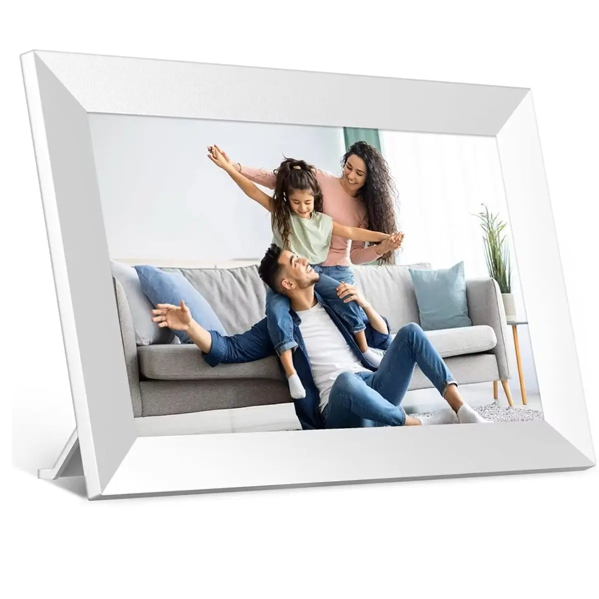 T19C Wifi Digital Photo Frame 10.1 Inch 32GB Smart Digital Snap Frame 1280x800 IPS HD Touch Screen Wall Mountable EU Plug