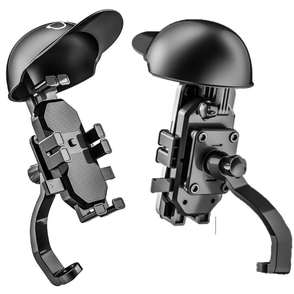 

Маленький шлем для мотоциклиста, держатель для мобильного телефона, солнцезащитный козырек, велосипедный зонтик, кронштейн для телефона, непромокаемая подставка для телефона