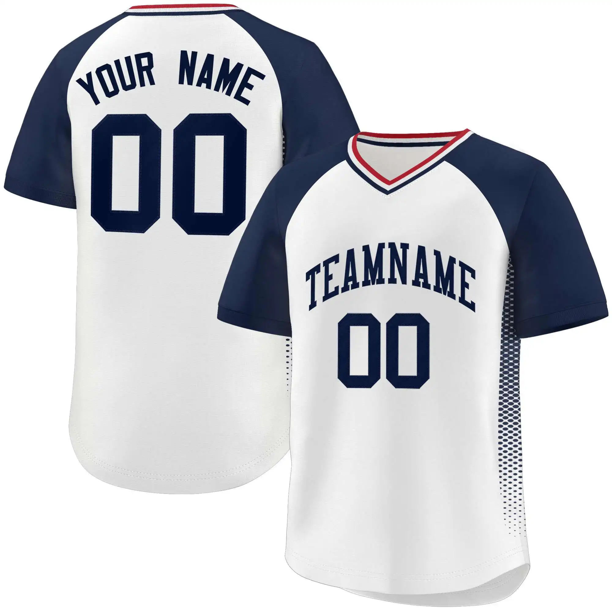 

Custom Baseball Jersey Raglan Sleeve V-Neck Full Sublimated s Jersey Printed Baseball T-Shirt for Men/Women College Jersey