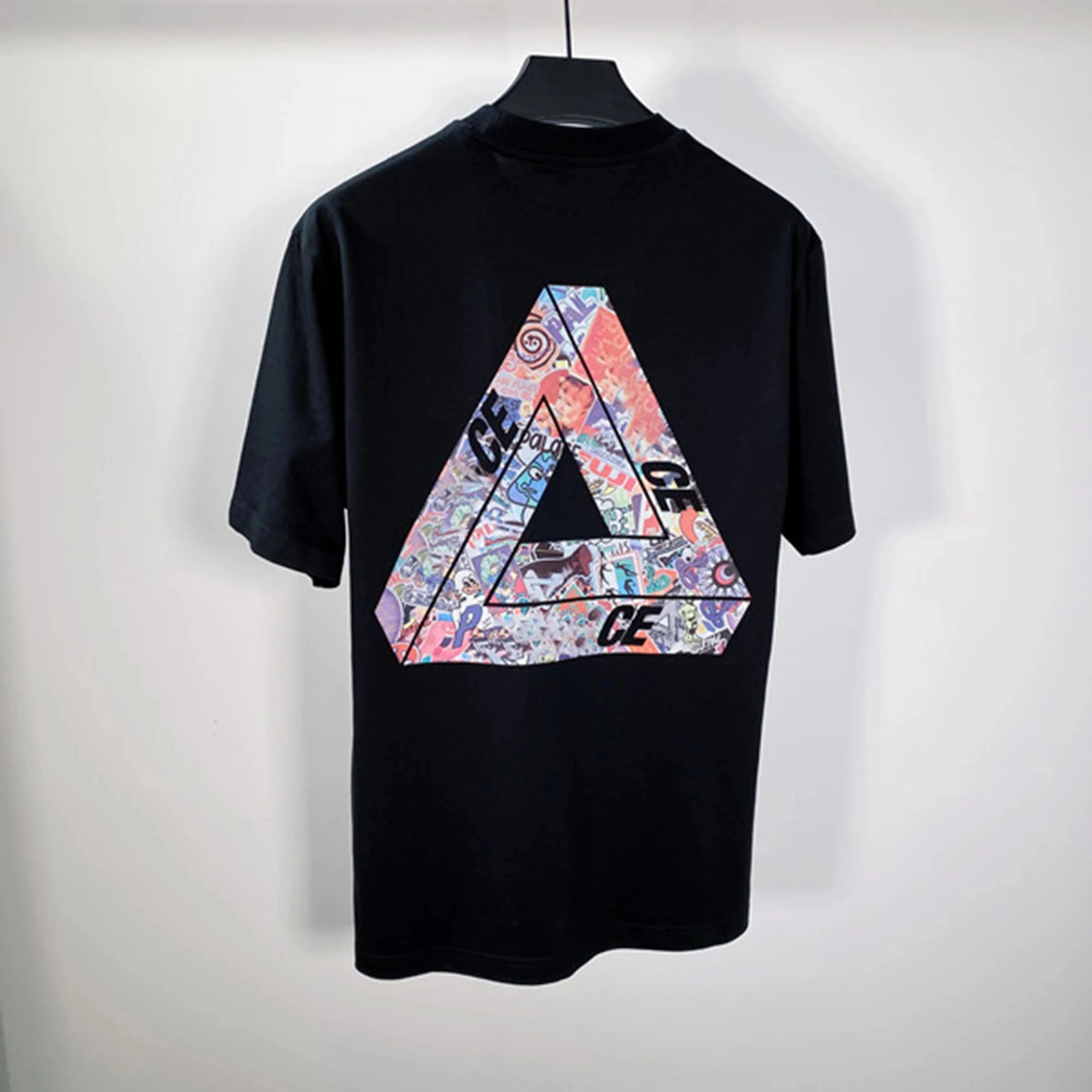 Triangle Logo High Quality Cotton Men T-shirt Fashion Brand Tees Summer Casual O-neck Short Sleeve Women Oversized T Shirt Tops