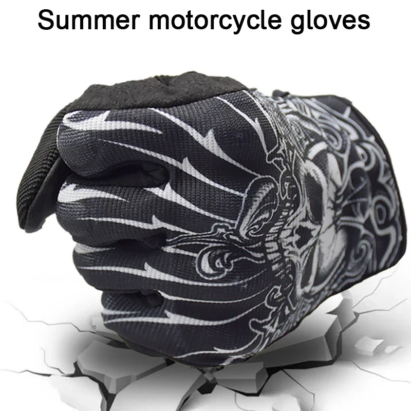 Riding gloves summer motorcycle mountain bike off-road breathable wear protection thin section touch screen Men's style glove