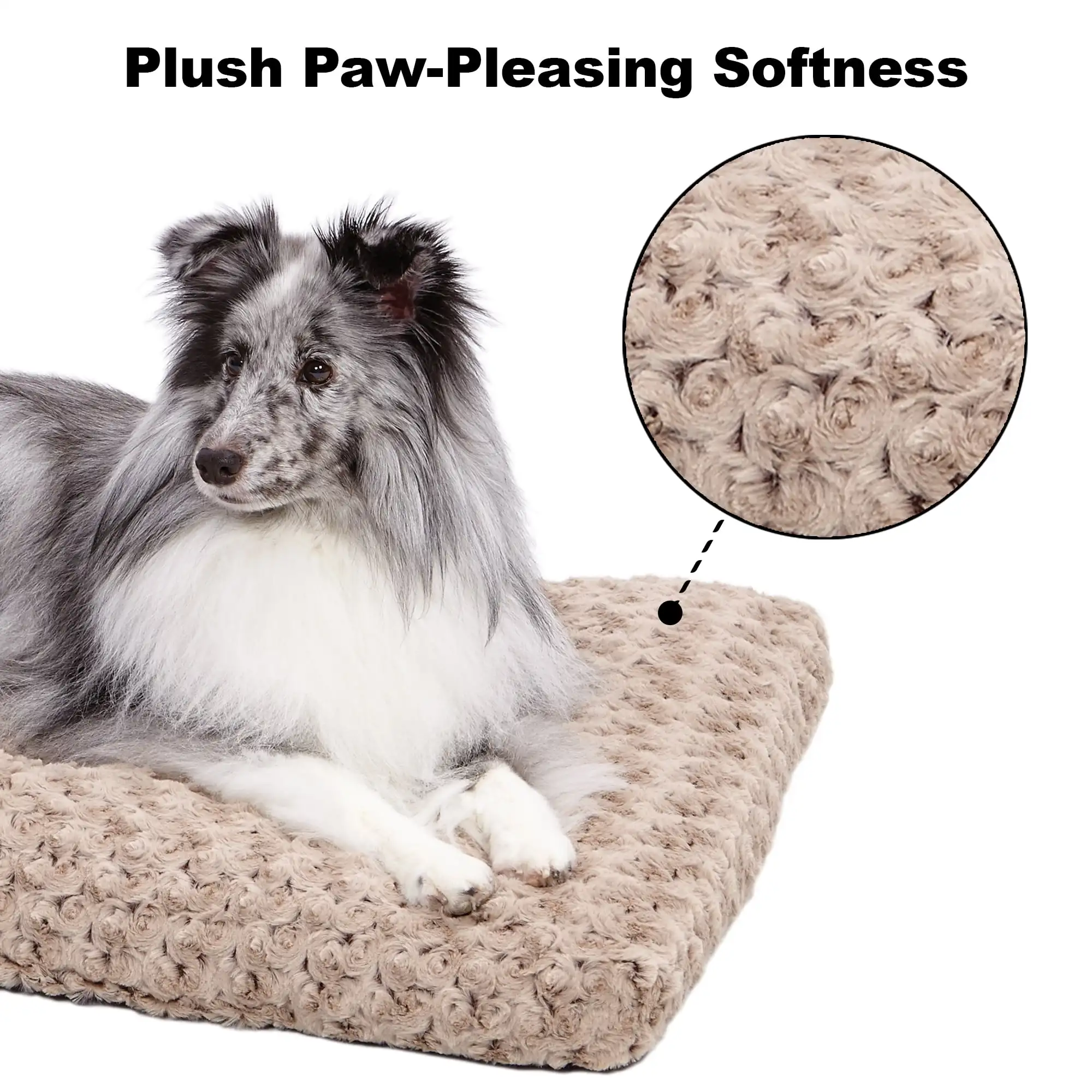 

Midwest Homes for Pets Dog Bed & Crate Mat, Deluxe Ombre Swirl, 24, Mocha