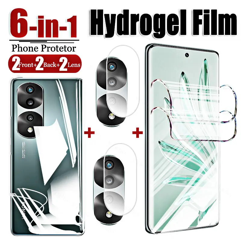 Hydrogel Film on The Screen Protectors for Honor 70 Pro 60 X9 X8 X7 4G 5G X40 X30 Screen Protector Camera Lens Tempered Glass