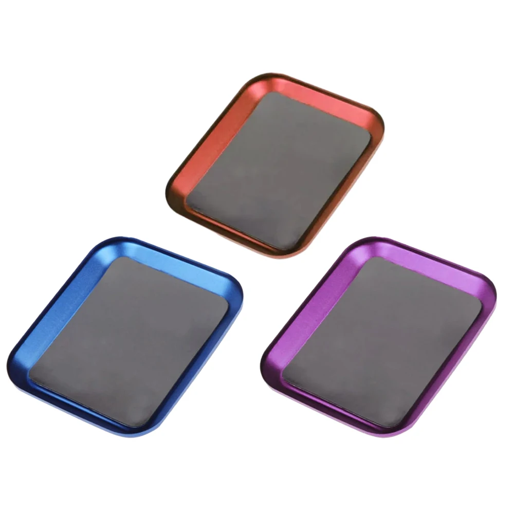 Magnetic Mini Screw Mat Tray Plate Aluminum Alloy Pad Bits Box For Car Boat Drone RC Crawler Model Phone Repair Tools