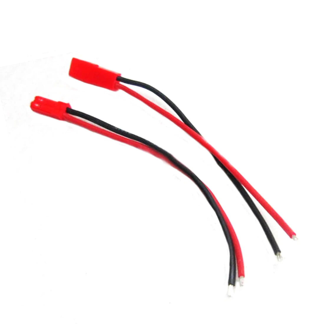 10pairs JST 2-Pin Male Female Connector Plug with Wire 26AWG 100mm Silicone Extension Cable