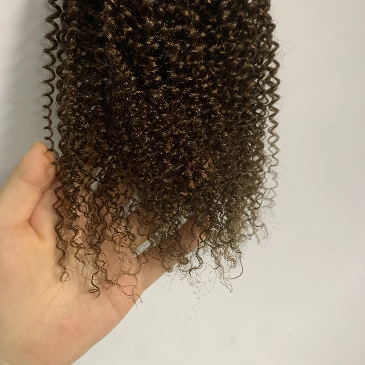 Afro Kinky Curly Human Hair Bundles Brazilian Dark Brown Human Hair Weave Extensions Afro Kinky Wave Human Hair Weave For Women