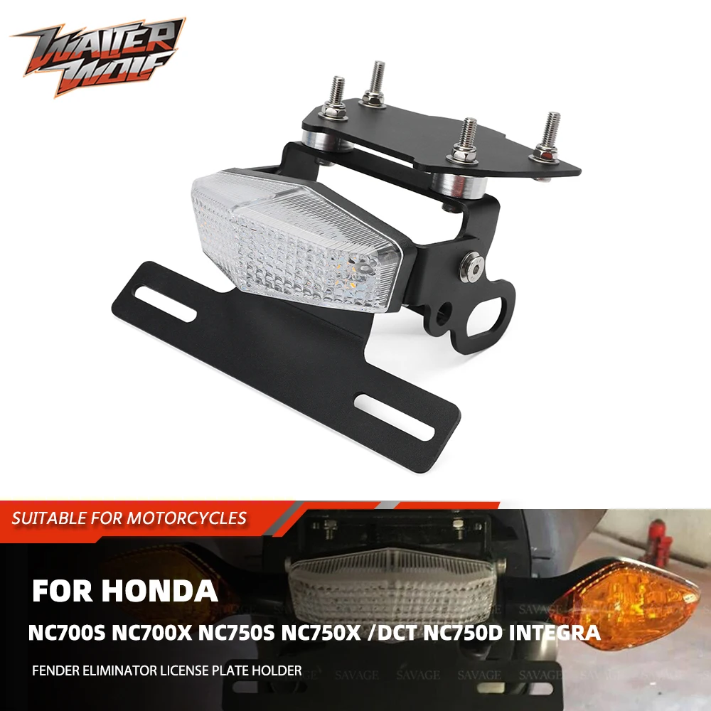 

Motorycle Fender Eliminator License Plate Holder LED Brake Light Turn Signal NC700S NC700X NC750S NC750X /DCT NC750D Integra NC