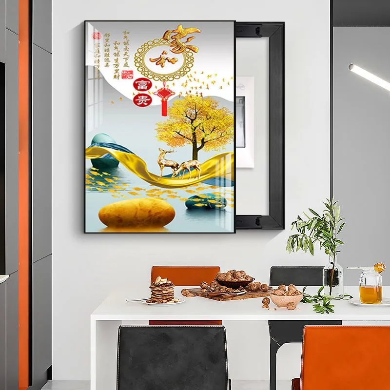 Non-drill Decorative Painting for Electrical Meter Box Modern Minimalist Wall Art Switch and Distribution Box Cover