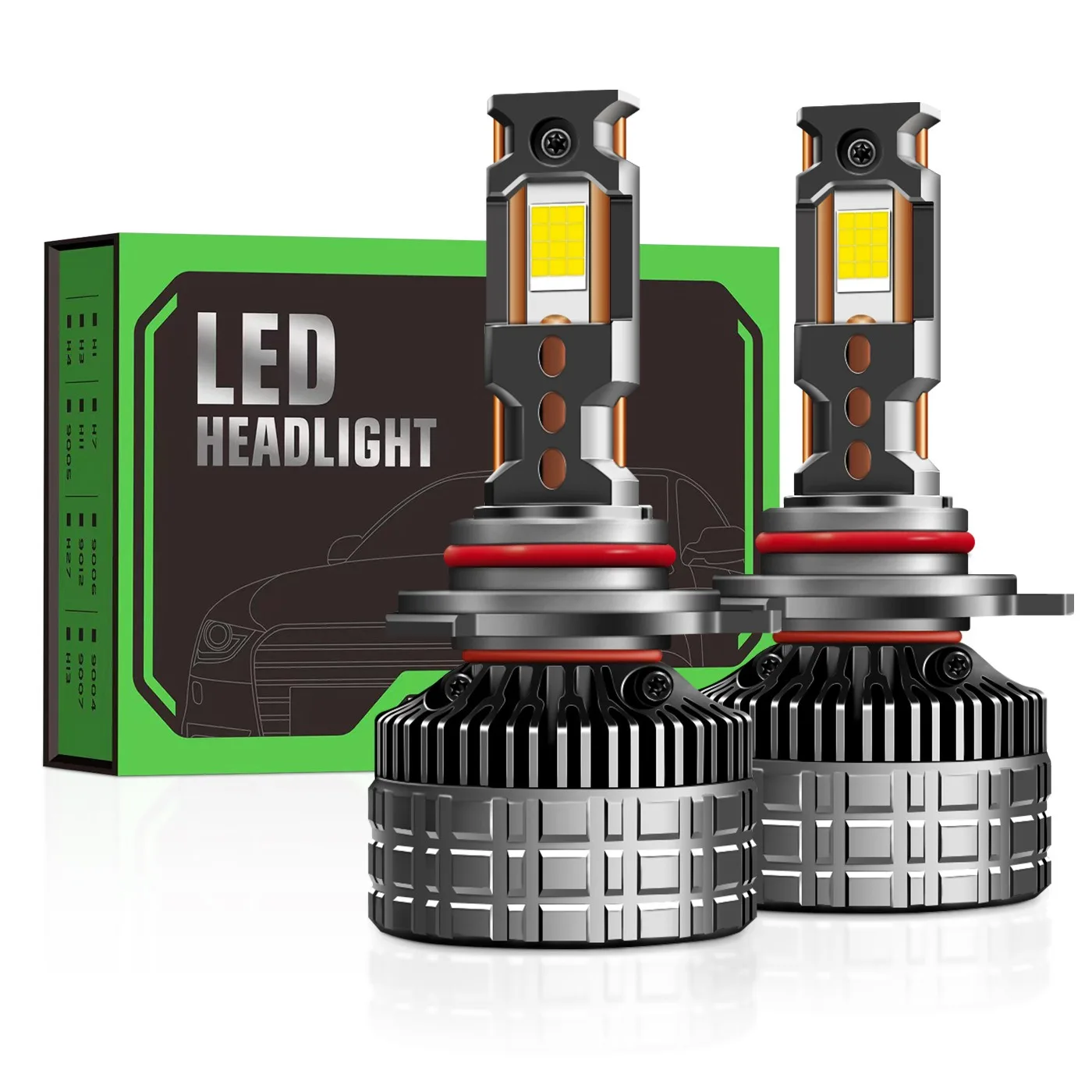 LED المصابيح الأمامية H1 H7 H11 H8 H9 H16 9005 9006 9012 H4 H19 12V 150W 6000K سيارة ضوء التحديثية CSP 4575 رقائق