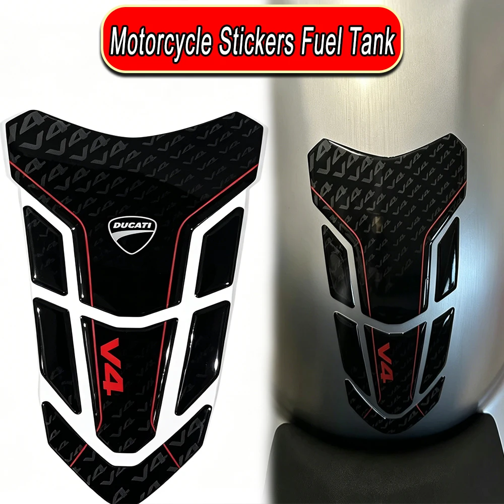 

Наклейка 3D Gel Fishbone для мотоциклов Ducati Streetfighter Panigale V4 S, защитная накладка на бак, комплект для защиты мотоцикла