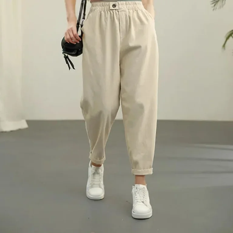 

NICE свободные летние утягивающие брюки с вышивкой, весенне-осенние повседневные брюки, женские брюки с высокой талией