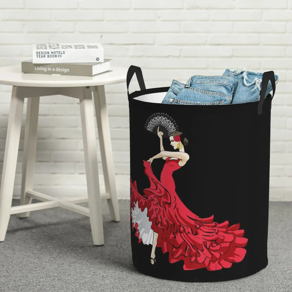 Laundry Collector Flamenco Dancer Spain Foldable Laundry Basket Home Organizer Baby Washing Basket Home Organizer