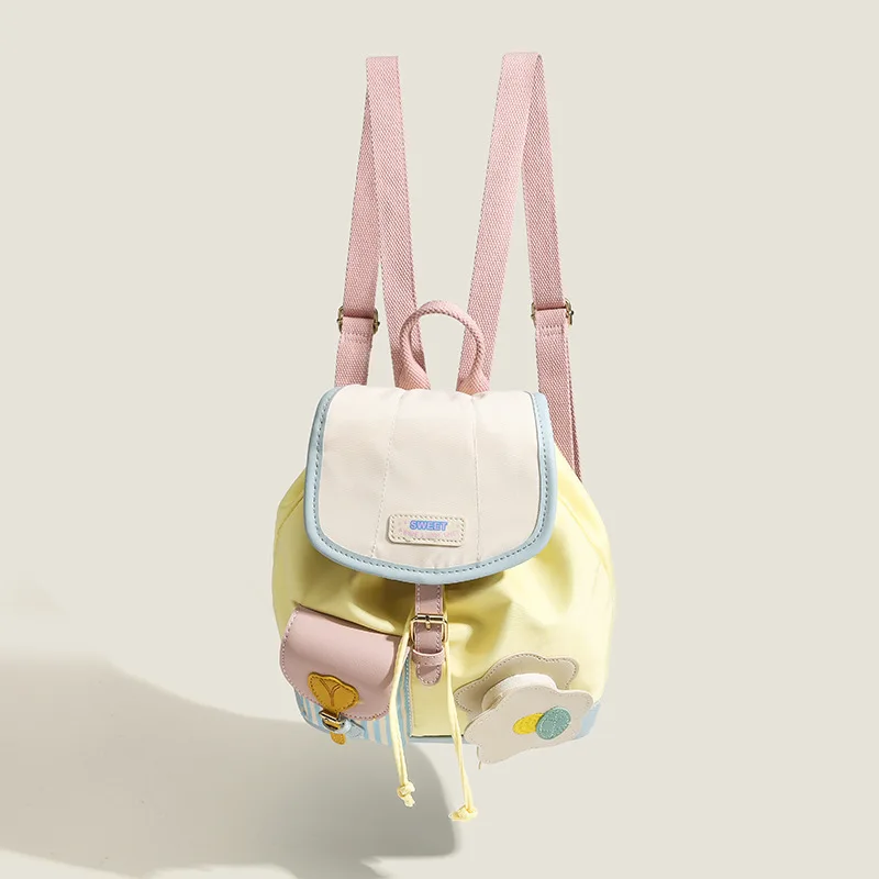 Mini backpack, new travel bag, mini backpack, cute dopamine backpack for college students