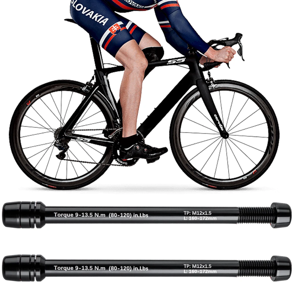 Adaptateur d'essieu traversant en alliage d'aluminium, brochette d'arbre de fourche arrière, brochette d'essieu de vélo Portable pour vélo de route VTT