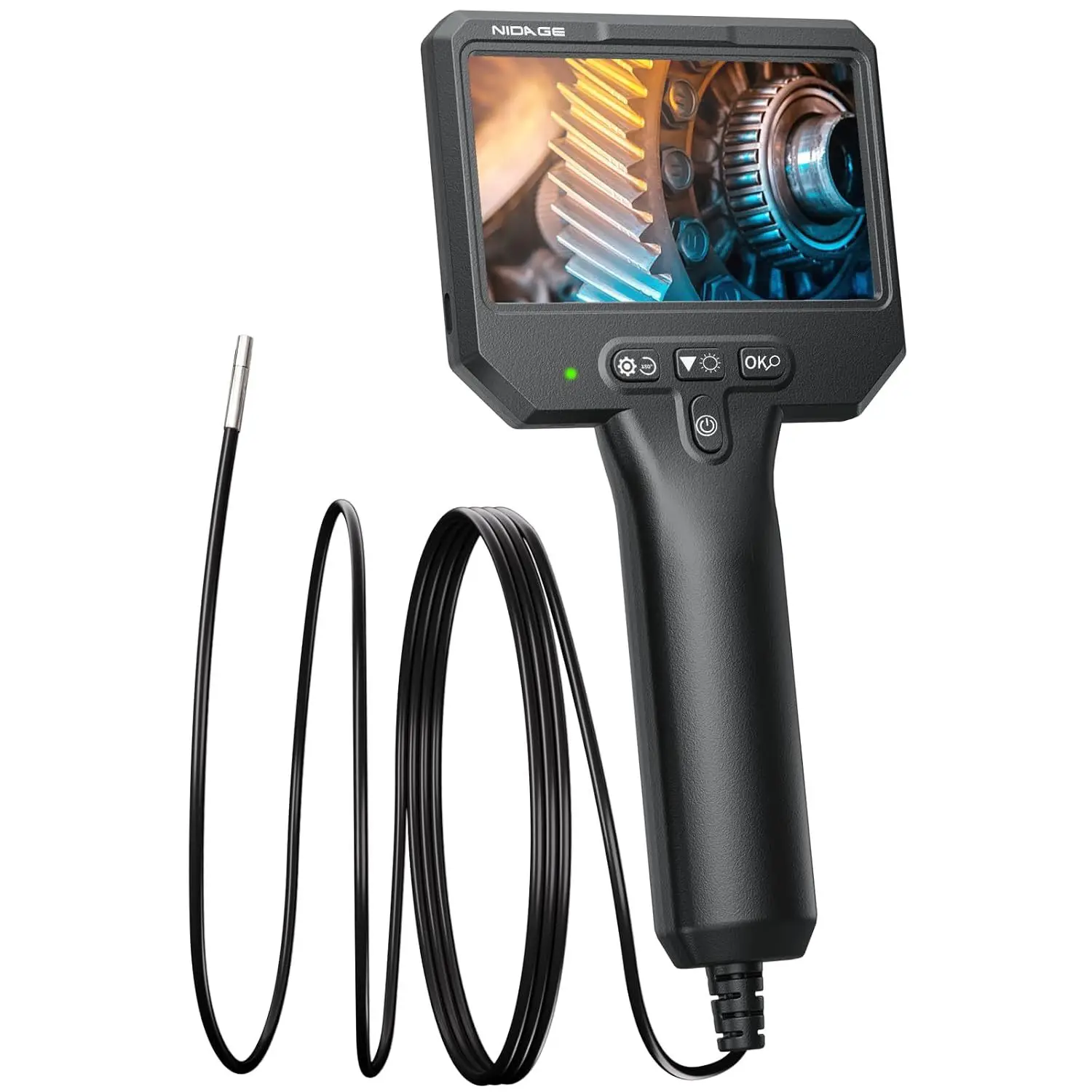 4.3Inch IP Screen 2MP 1080P 3.9mm  Industrial Endoscope CMOS Borescope Inspection Otoscope Camera Digital Microscope