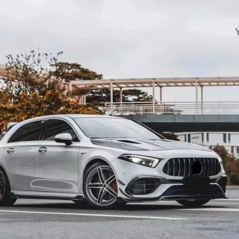 For s s A35 A45 W177 Front Bumper Rear Spoiler STLFReal Vehicle Data Development Tk Dry Carbon Fiber Body Kit